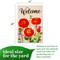 G128 Spring Welcome Red Orange Flowers Garden Flag 12x18 In Double Sided Yard Garden Lawn Decoration